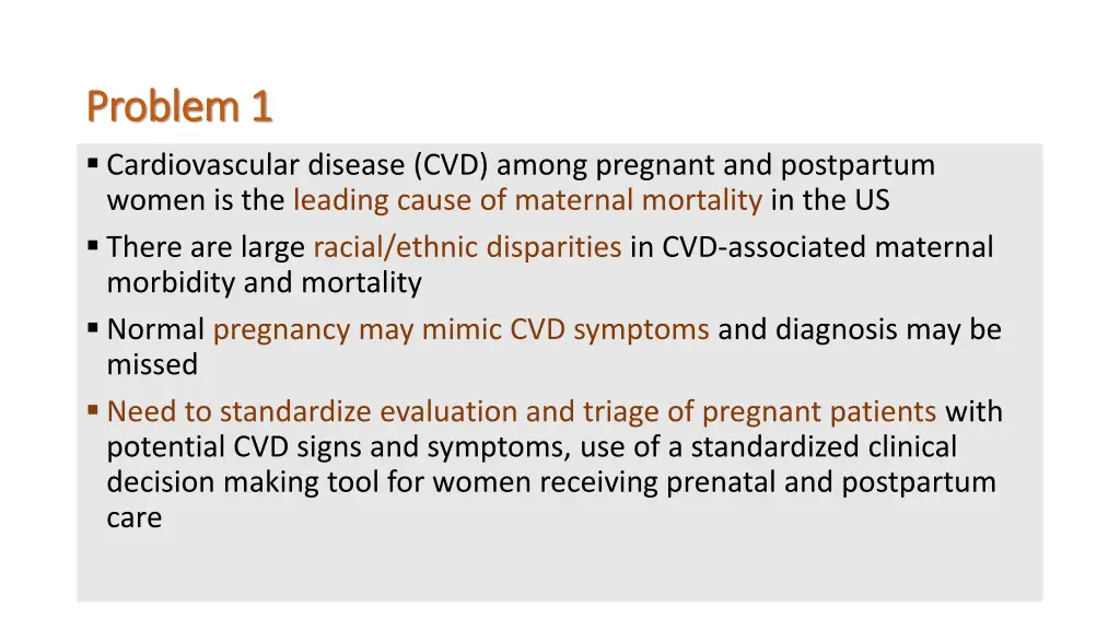 problem 1 problem 1 cardiovascular disease