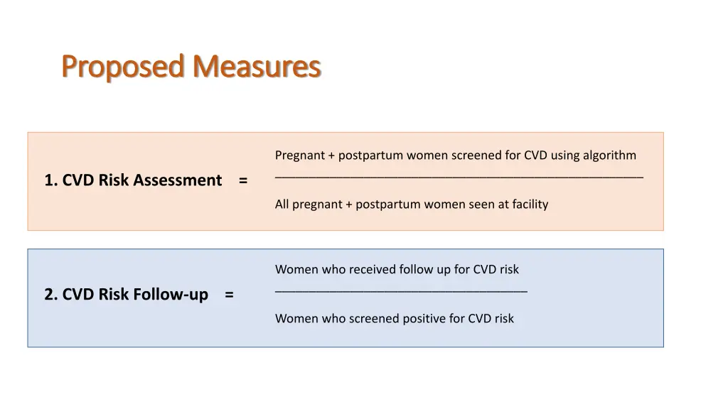 proposed measures proposed measures