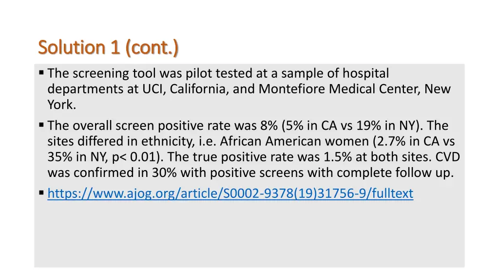 solution 1 cont solution 1 cont the screening