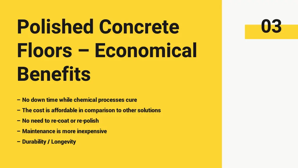 polished concrete floors economical benefits