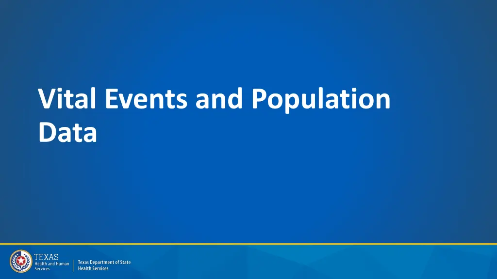 vital events and population data