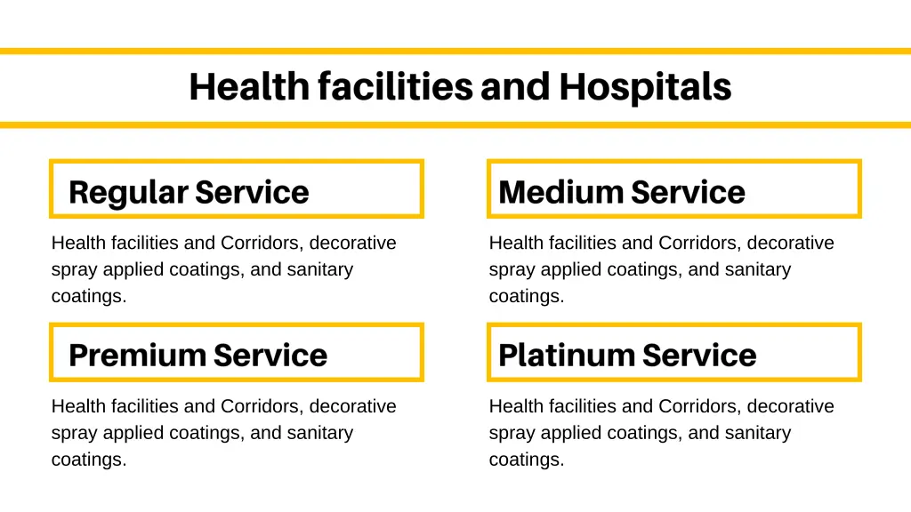 health facilities and corridors decorative spray