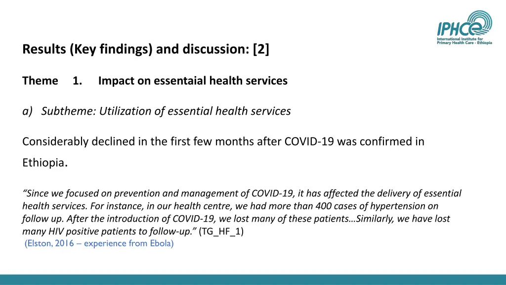 results key findings and discussion 2