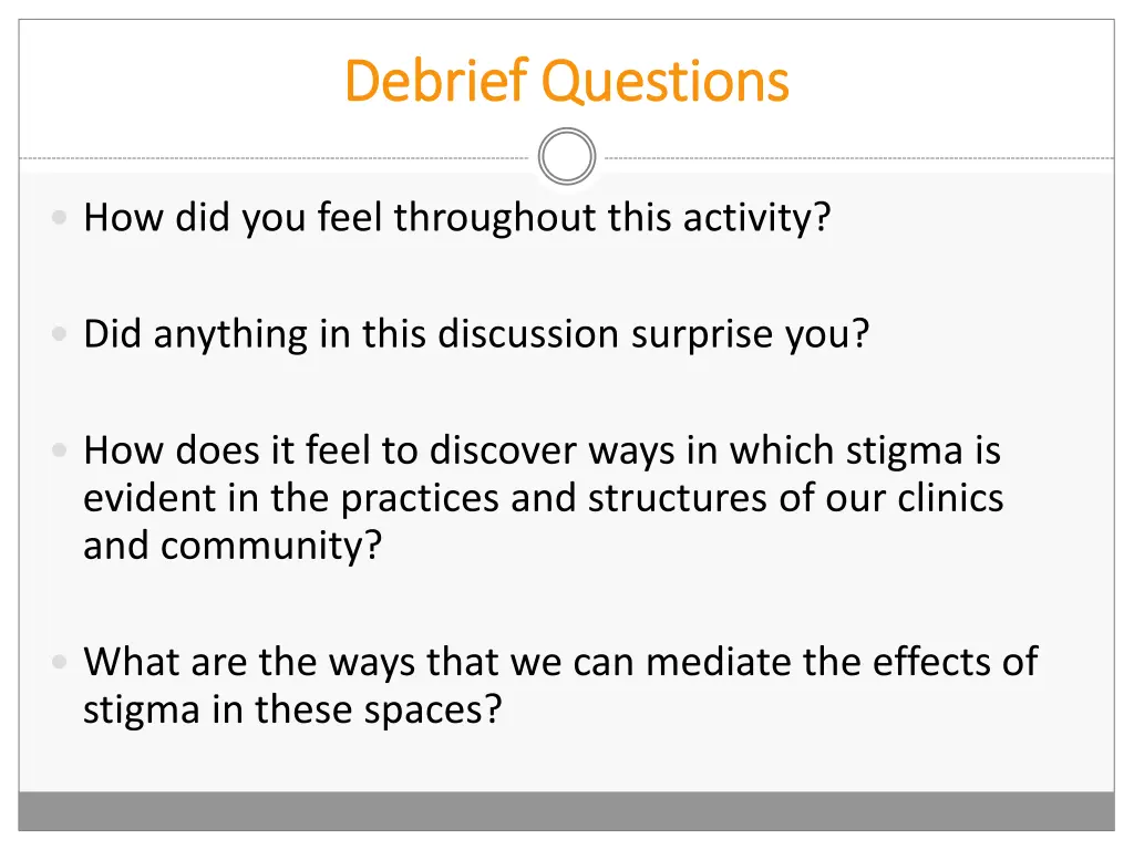 debrief questions debrief questions