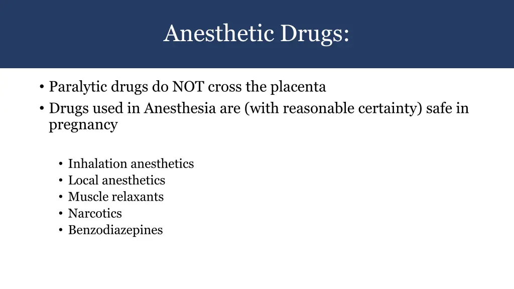 anesthetic drugs