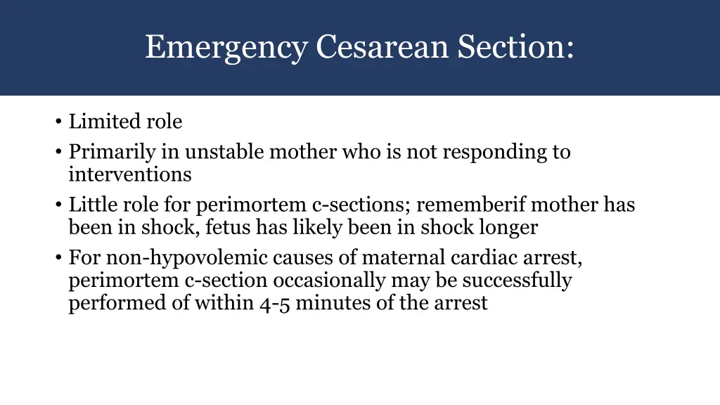 emergency cesarean section