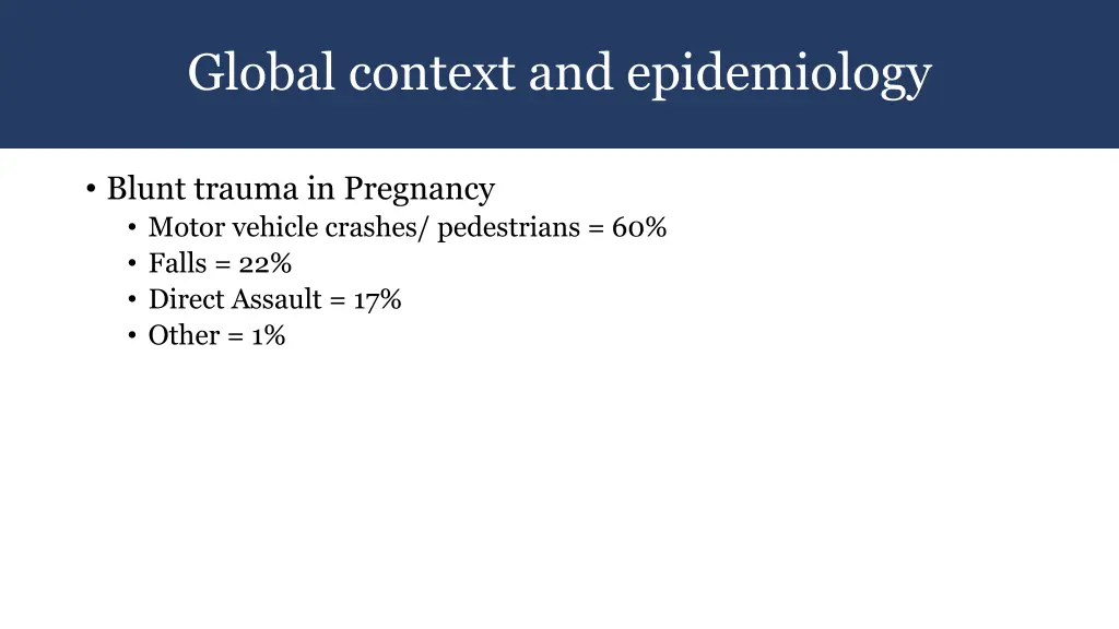 global context and epidemiology