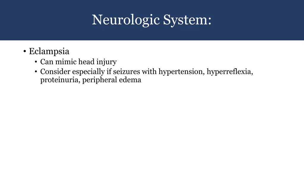 neurologic system