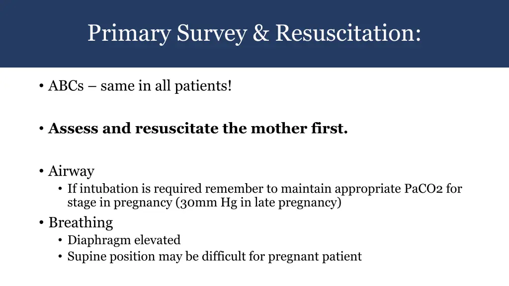 primary survey resuscitation