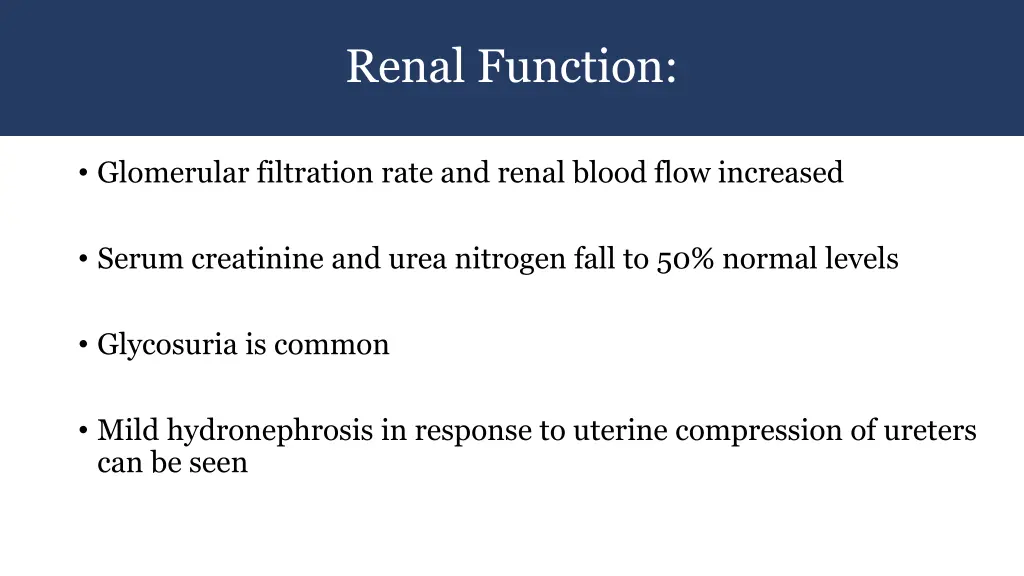 renal function