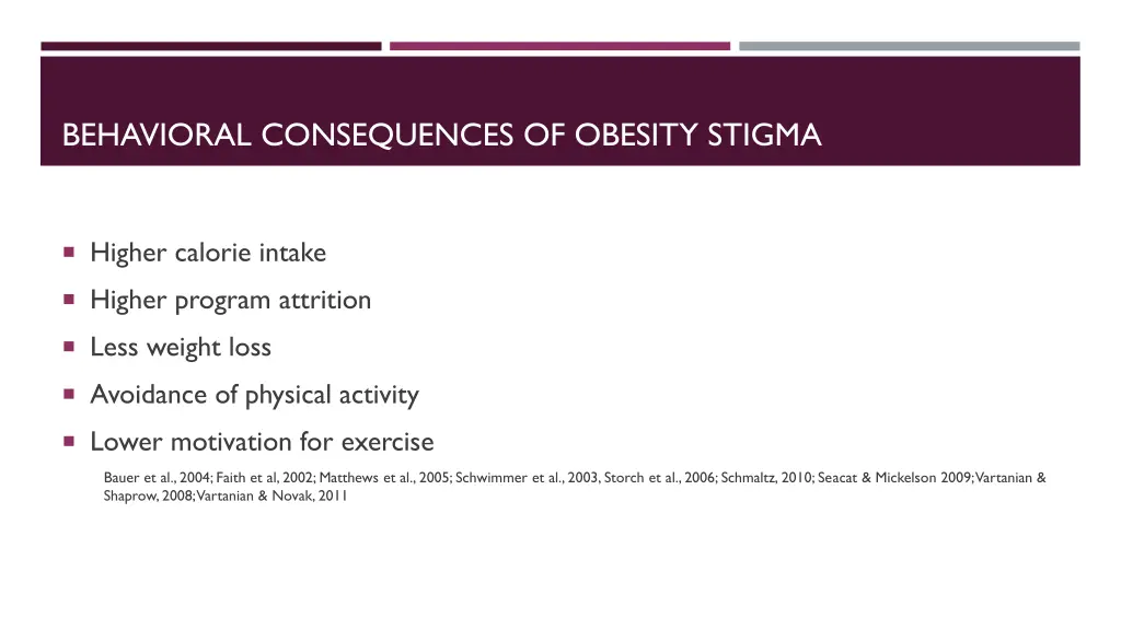 behavioral consequences of obesity stigma