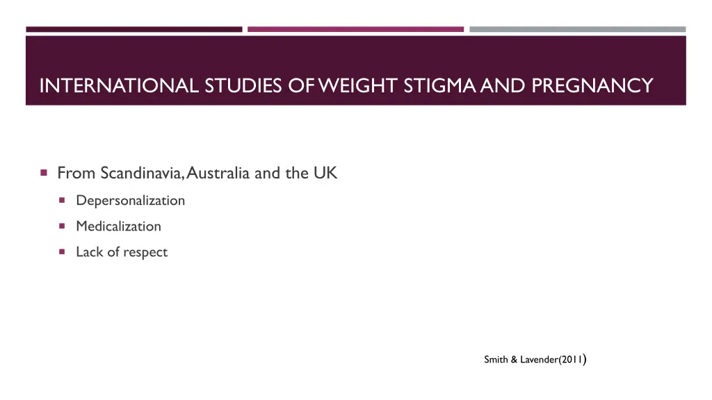 international studies of weight stigma