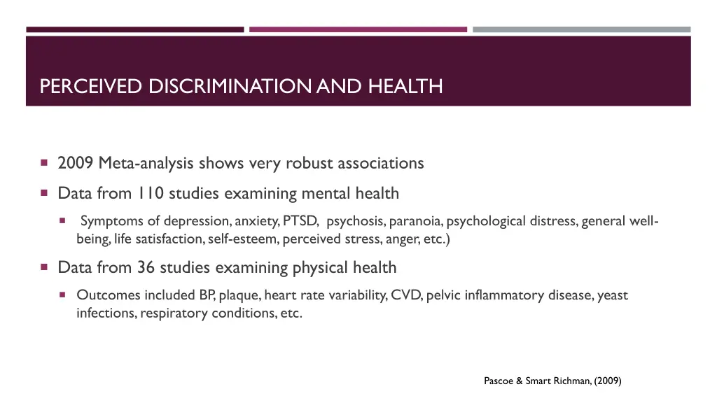 perceived discrimination and health