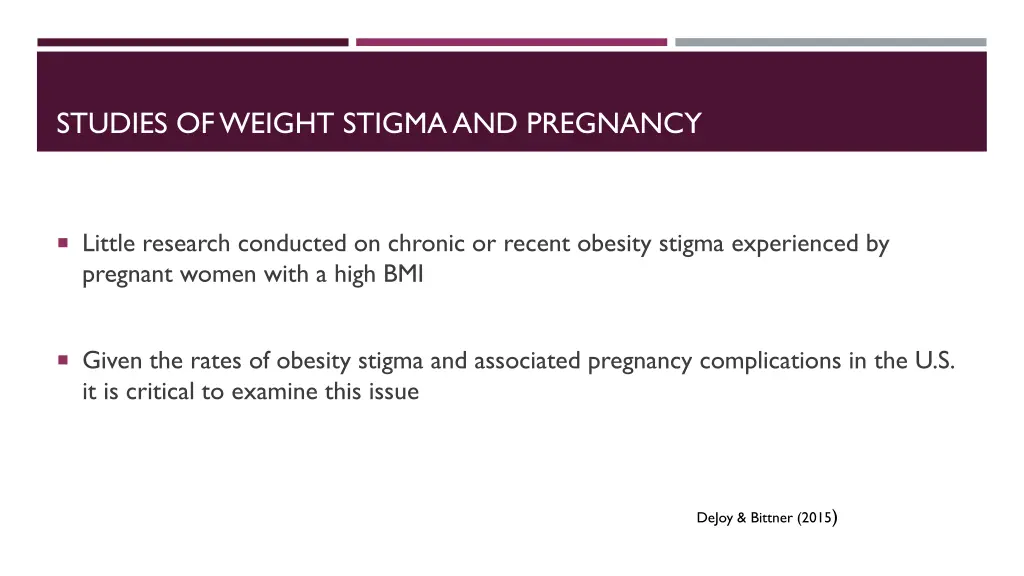 studies of weight stigma and pregnancy