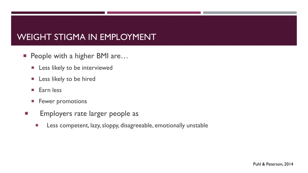 weight stigma in employment