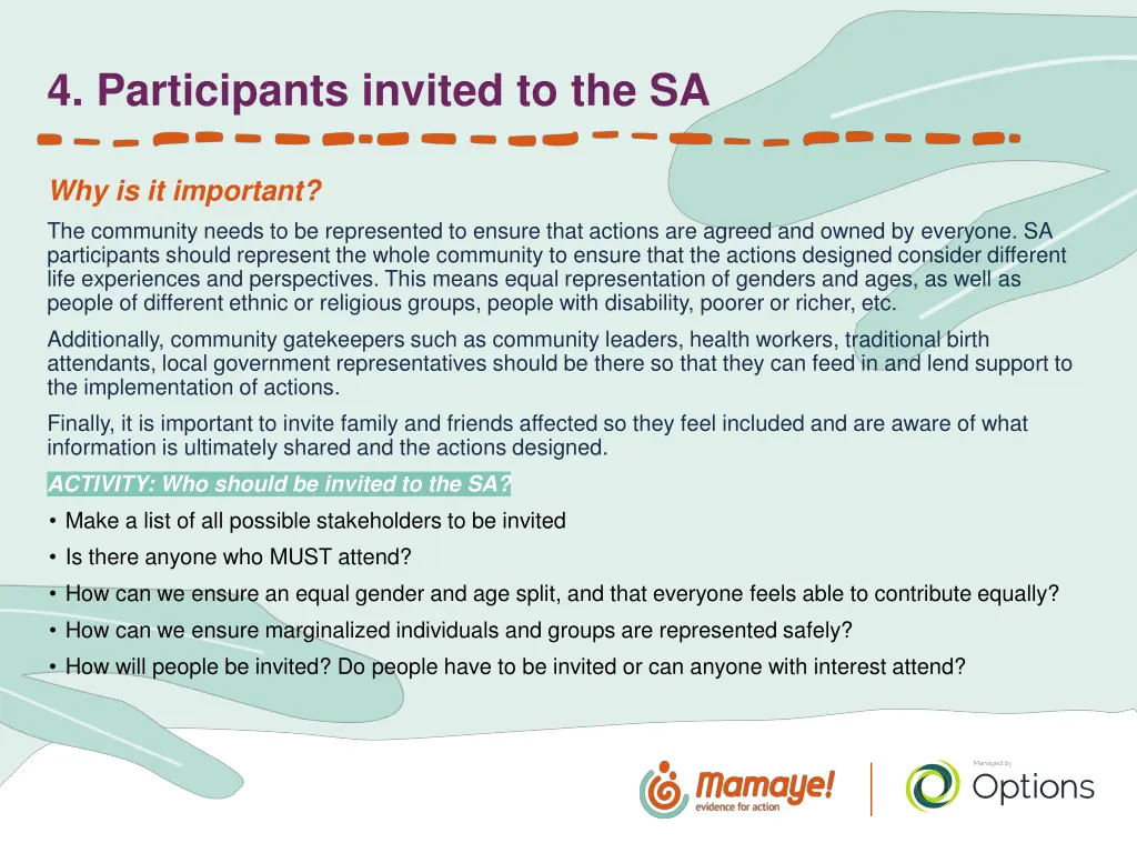 4 participants invited to the sa