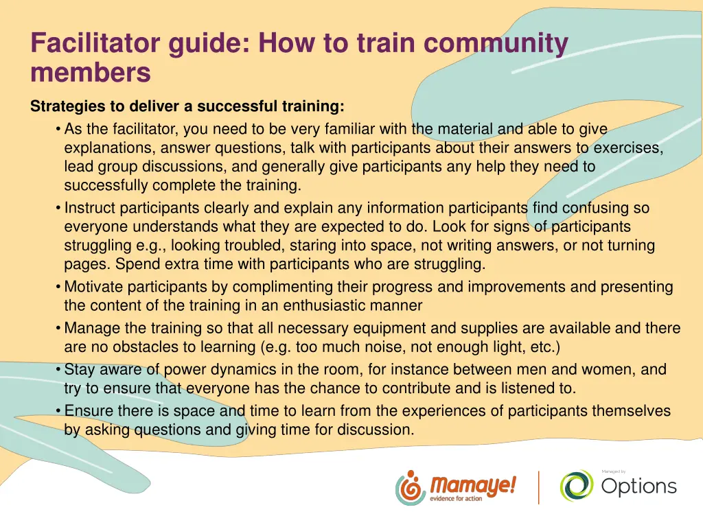 facilitator guide how to train community members 1