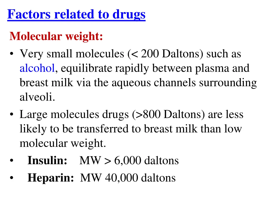 factors related to drugs