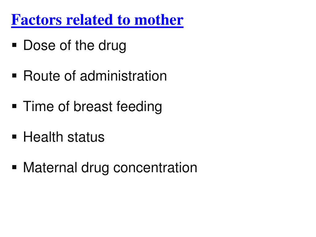 factors related to mother