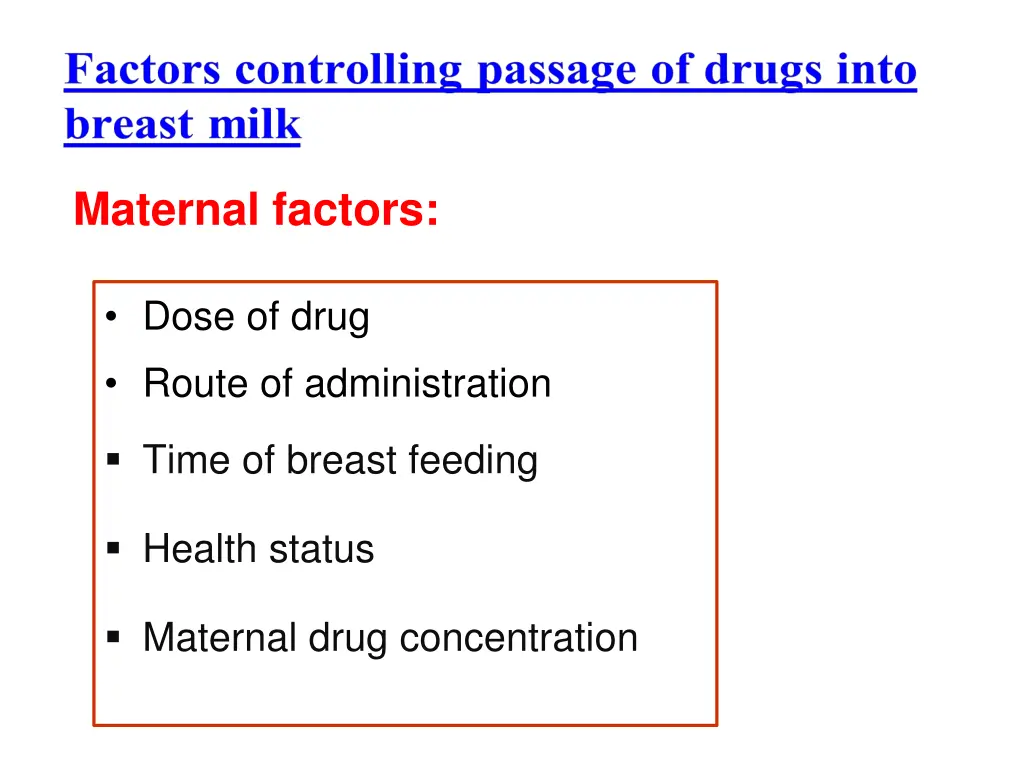 maternal factors