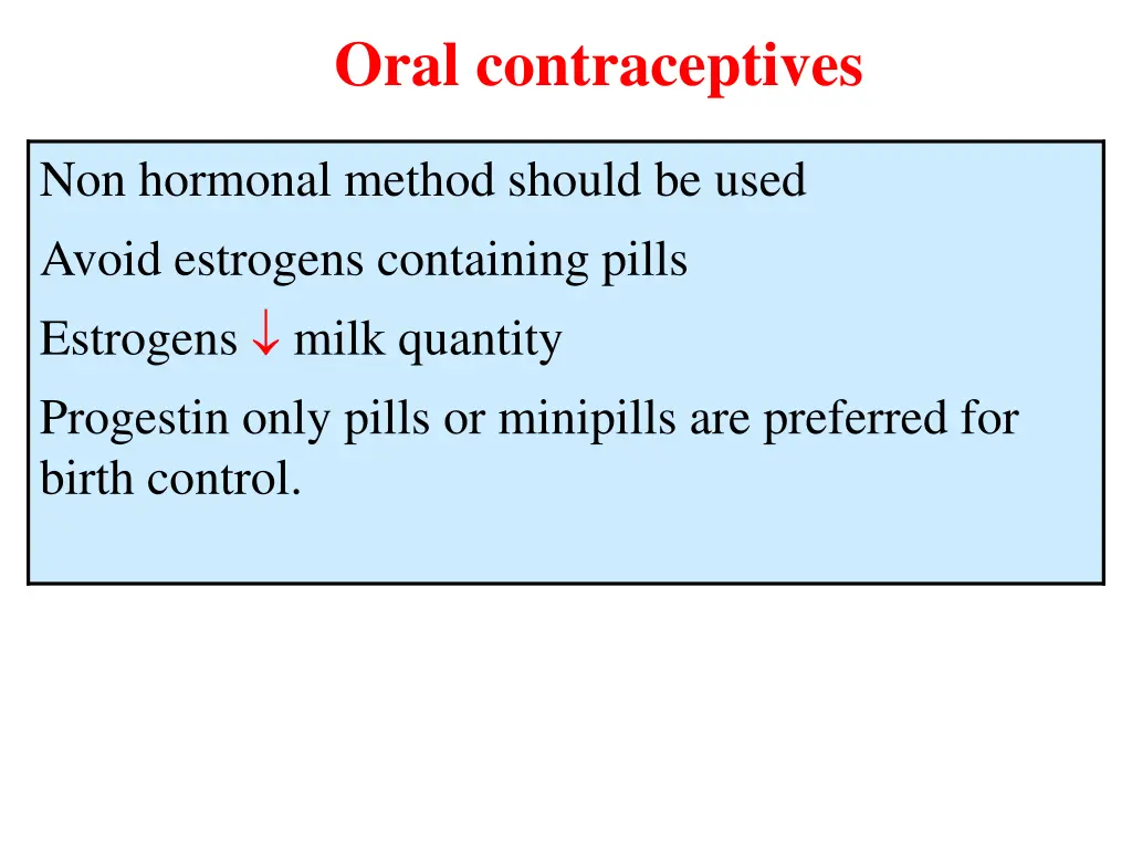 oral contraceptives