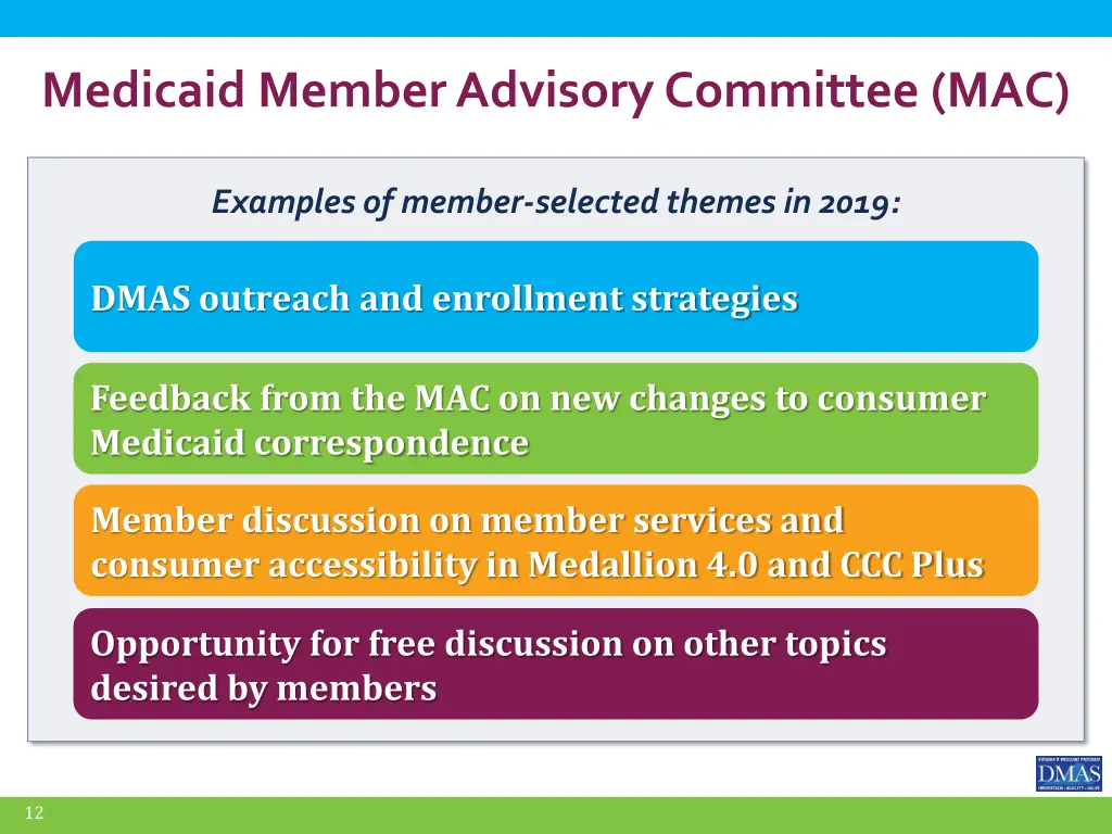 medicaid member advisory committee mac 1