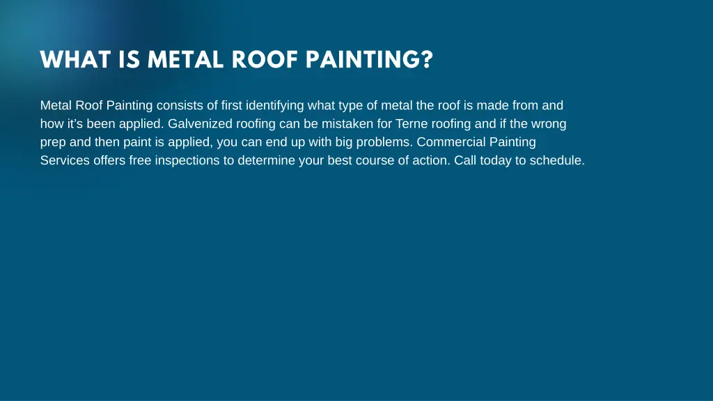 what is metal roof painting