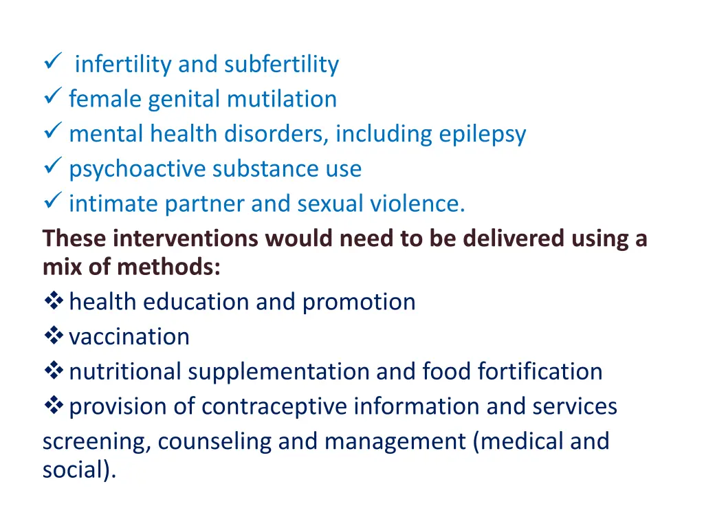 infertility and subfertility female genital