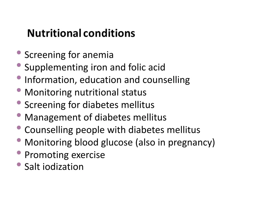 screening for anemia supplementing iron and folic