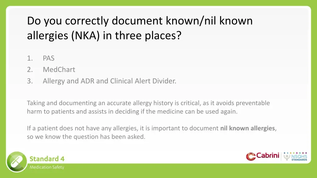 do you correctly document known nil known