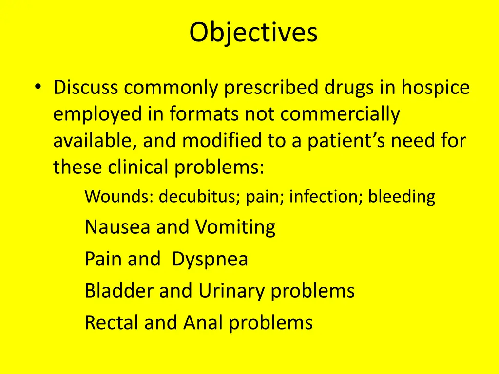 objectives