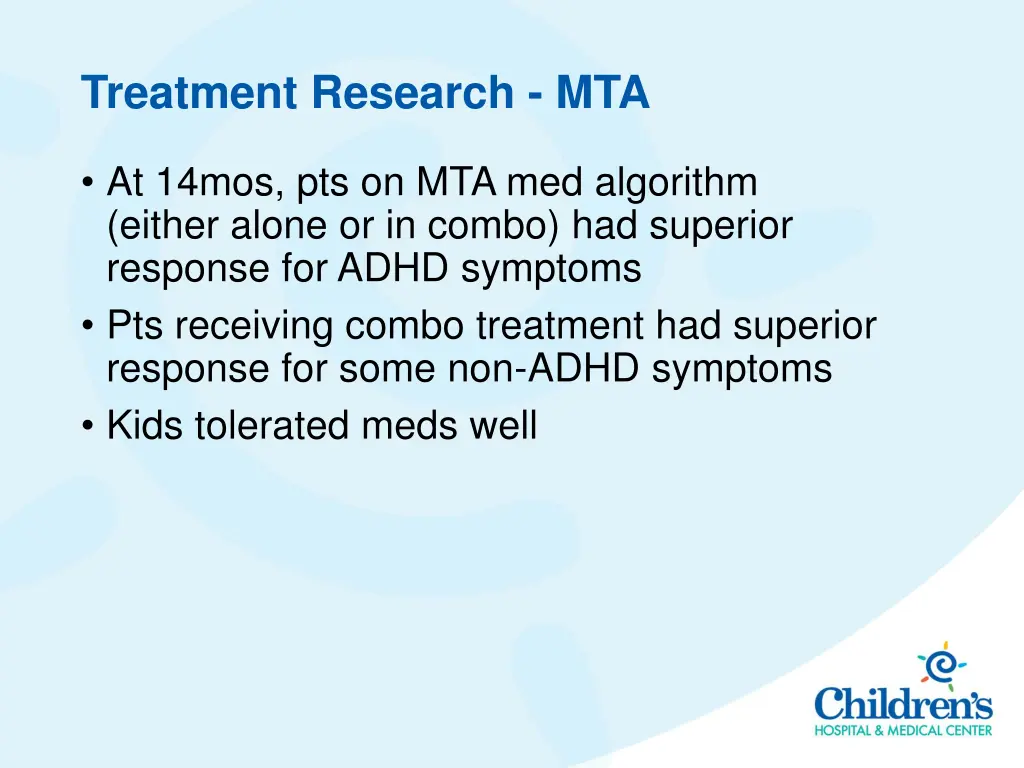 treatment research mta 1