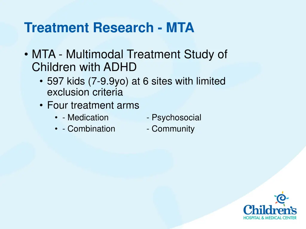 treatment research mta