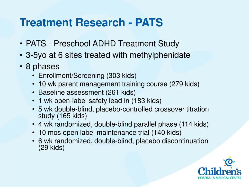 treatment research pats