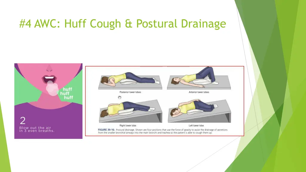 4 awc huff cough postural drainage