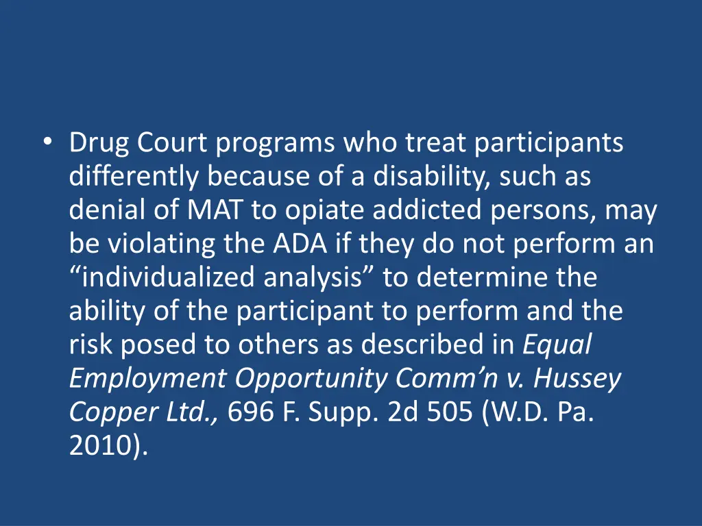 drug court programs who treat participants