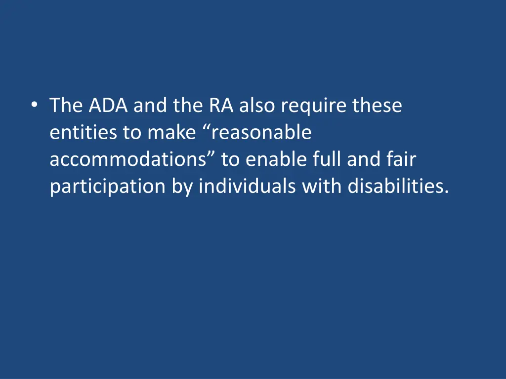 the ada and the ra also require these entities