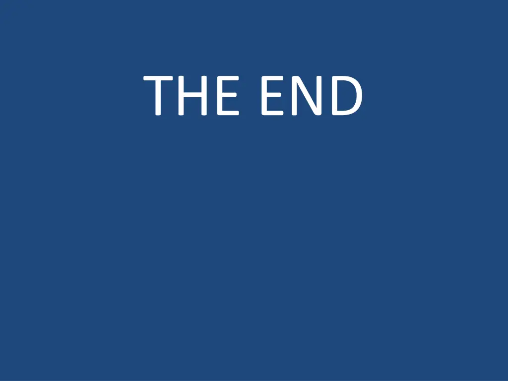 the end