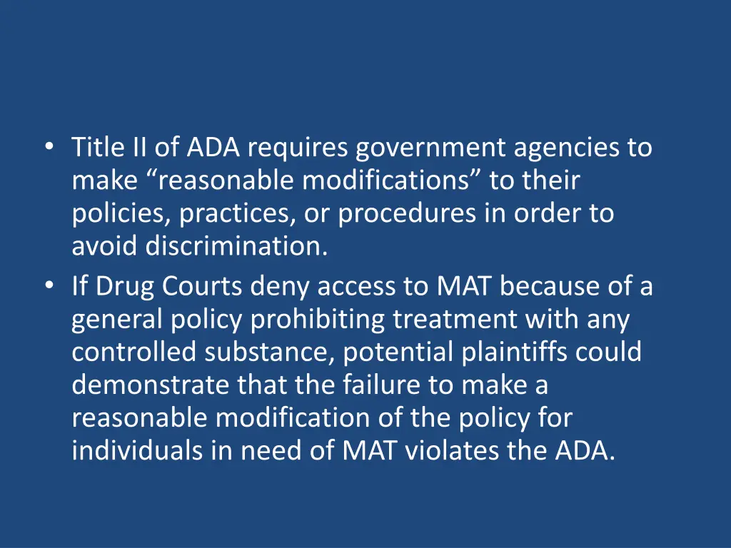 title ii of ada requires government agencies