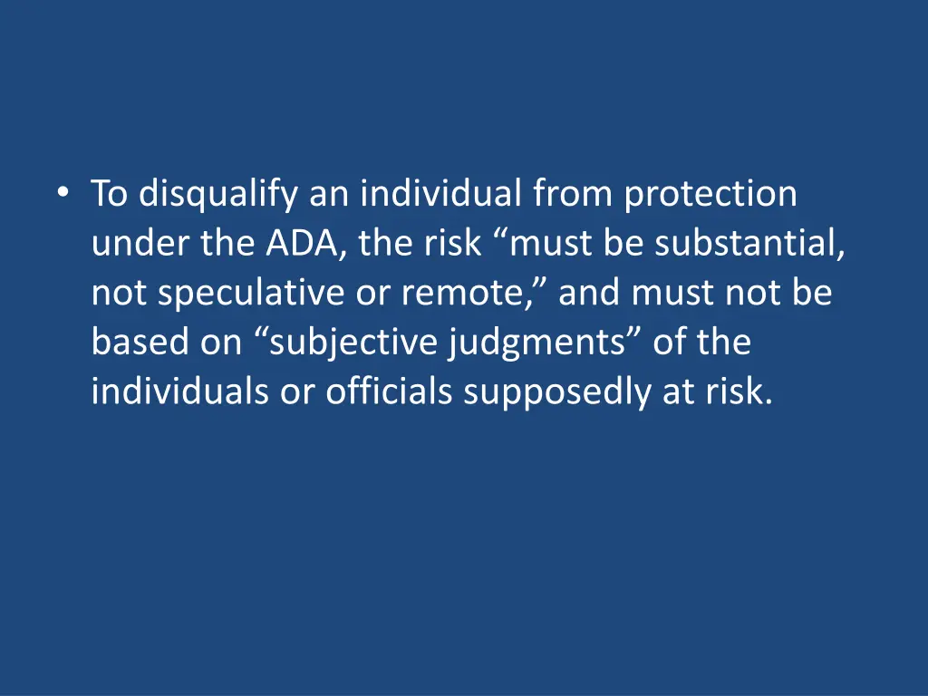 to disqualify an individual from protection under