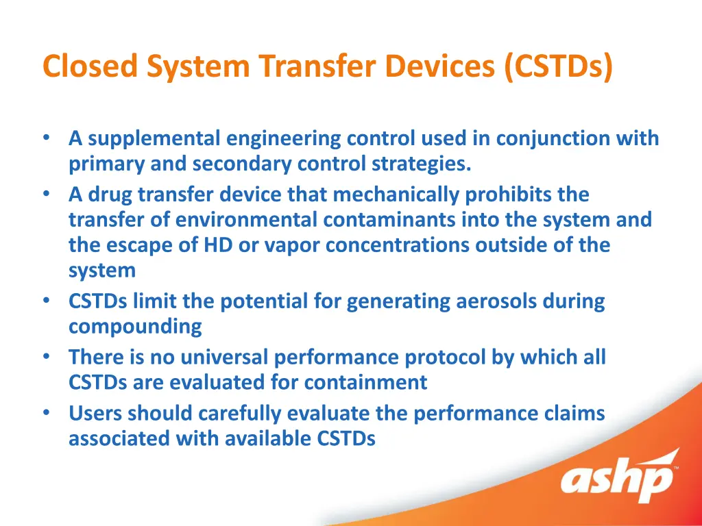 closed system transfer devices cstds