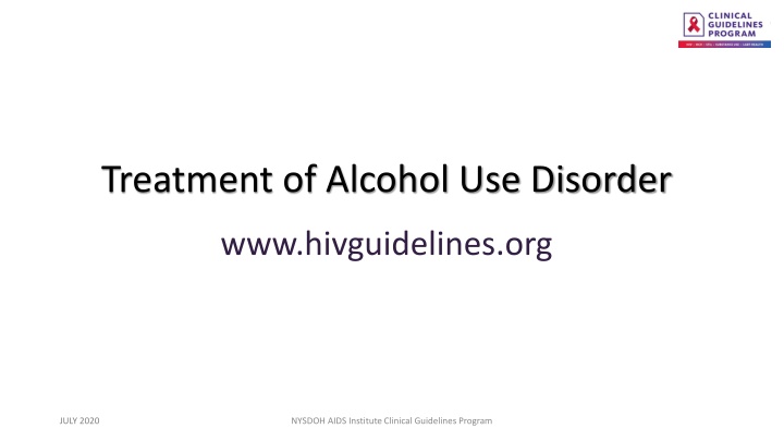 treatment of alcohol use disorder