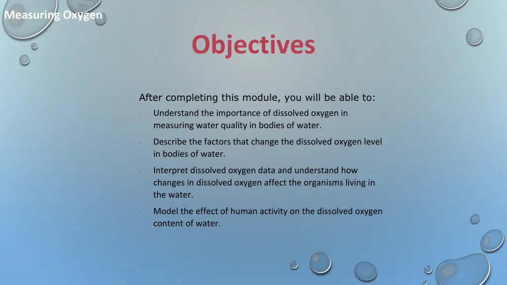 measuring oxygen 2