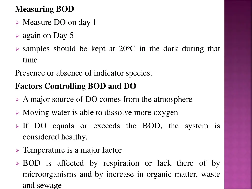 measuring bod