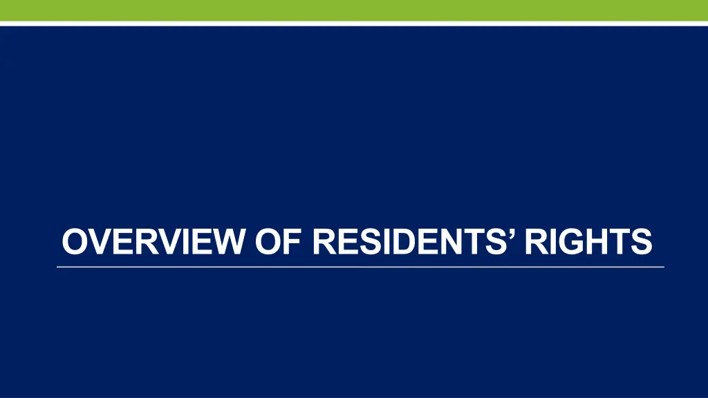 overview of residents rights