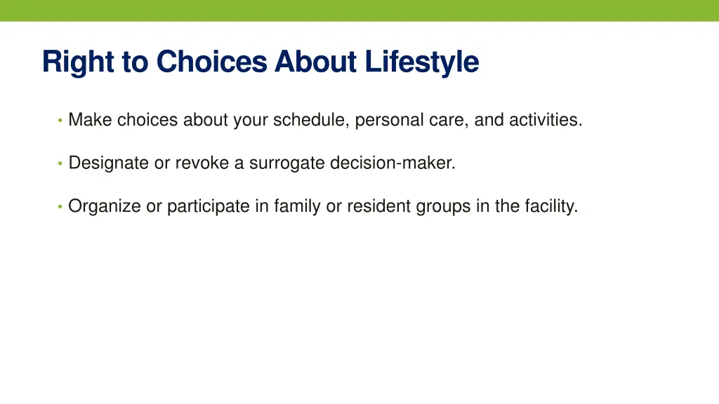 right to choices about lifestyle