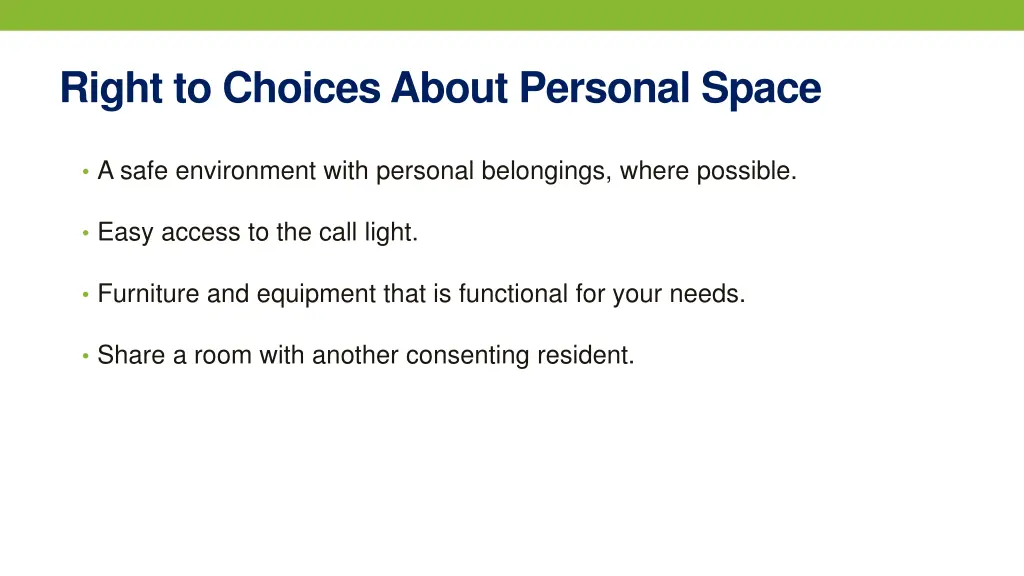 right to choices about personal space