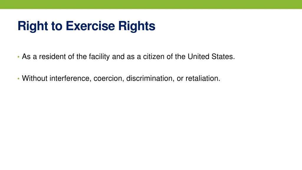 right to exercise rights