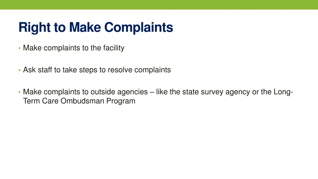 right to make complaints