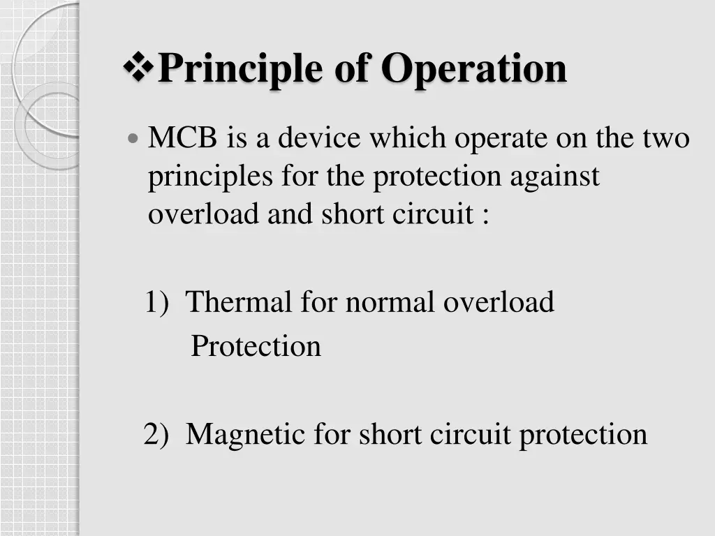 principle of operation